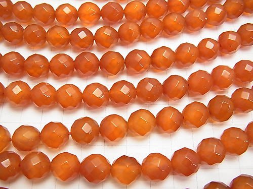 1strand $9.79! Carnelian AAA- 64Faceted Round 12mm 1strand beads (aprx.15inch/38cm)