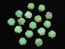 5pcs $19.99! Chrysoprase AA ++ Rose 10mm [Half Drilled Hole] 5pcs