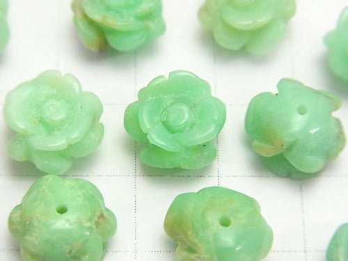 1pc $7.79! Chrysoprase AA++ Rose 12mm [Half Drilled Hole] 1pc