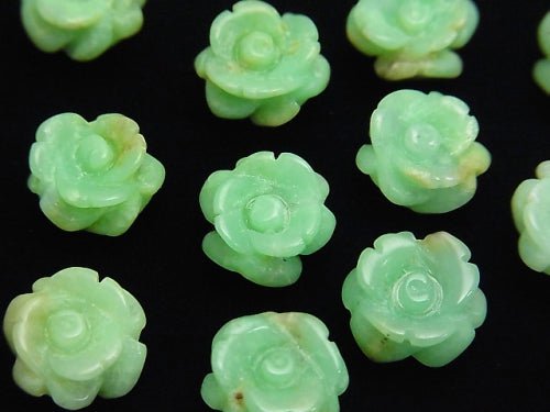 1pc $7.79! Chrysoprase AA++ Rose 12mm [Half Drilled Hole] 1pc