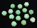 2pcs $19.99! Chrysoprase AAA - Rose 10 mm [Half Drilled Hole] 2 pcs