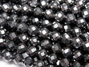 [Video] Magnetic! Hematite  64Faceted Round 6mm 1strand beads (aprx.15inch/37cm)