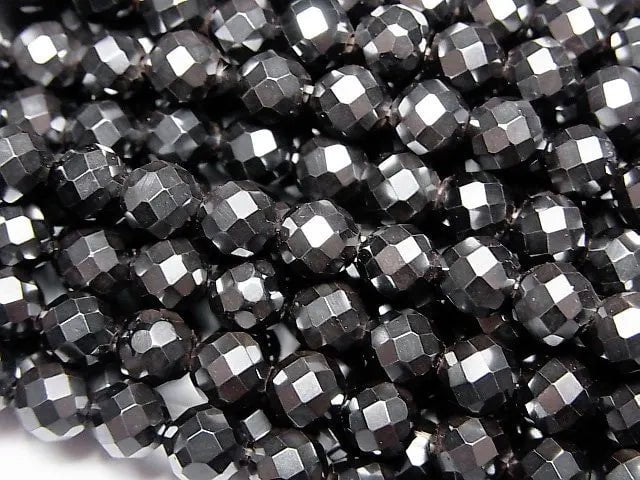 [Video] Magnetic! Hematite  64Faceted Round 6mm 1strand beads (aprx.15inch/38cm)