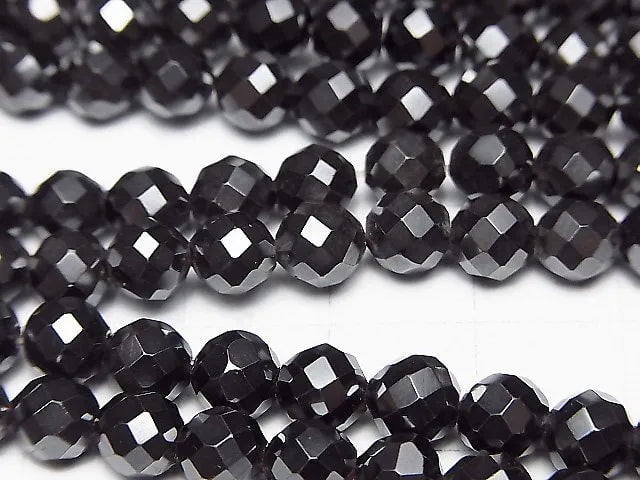 [Video] Magnetic! Hematite  64Faceted Round 6mm 1strand beads (aprx.15inch/38cm)