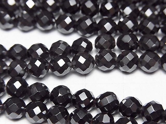 [Video]High Quality! Magnetic! Hematite 64Faceted Round 6mm 1strand beads (aprx.15inch/37cm)