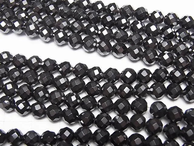 [Video] Magnetic! Hematite  64Faceted Round 6mm 1strand beads (aprx.15inch/38cm)