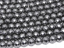 Magnetic! Hematite  64Faceted Round 8mm 1strand beads (aprx.15inch/38cm)