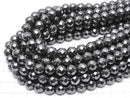 Magnetic! Hematite  64Faceted Round 8mm 1strand beads (aprx.15inch/38cm)