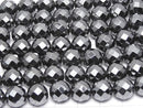 Magnetic! Hematite  64Faceted Round 10mm 1strand beads (aprx.15inch/38cm)