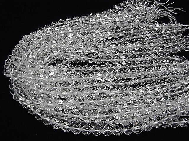 [Video] High Quality! Crystal AAA Star Faceted Round 8mm 1/4 or 1strand beads (aprx.15inch / 38cm)