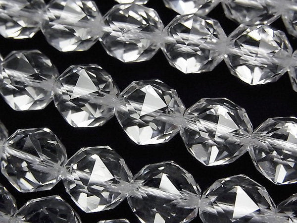 Crystal Quartz, Faceted Round, Star Gemstone Beads