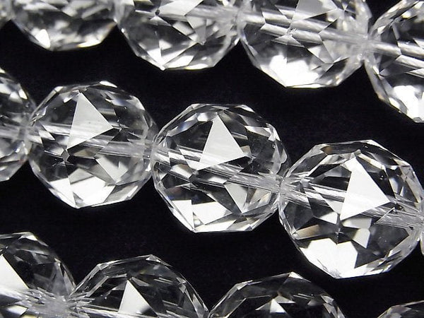 Crystal Quartz, Faceted Round, Star Gemstone Beads