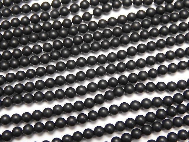 [Video] Frost Onyx Round 2mm 1-strand beads (approx. 15 inches/36 cm)