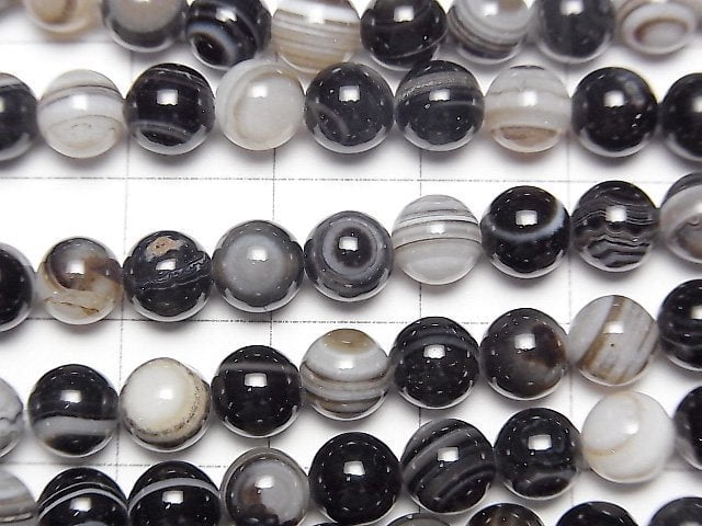 [Video]Tibetan Agate (Eye Agate) Round 6mm 1strand beads (aprx.15inch/36cm)