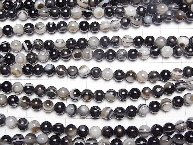 [Video]Tibetan Agate (Eye Agate) Round 6mm 1strand beads (aprx.15inch/36cm)