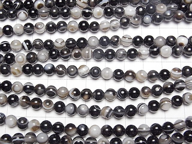 [Video]Tibetan Agate (Eye Agate) Round 6mm 1strand beads (aprx.15inch/37cm)