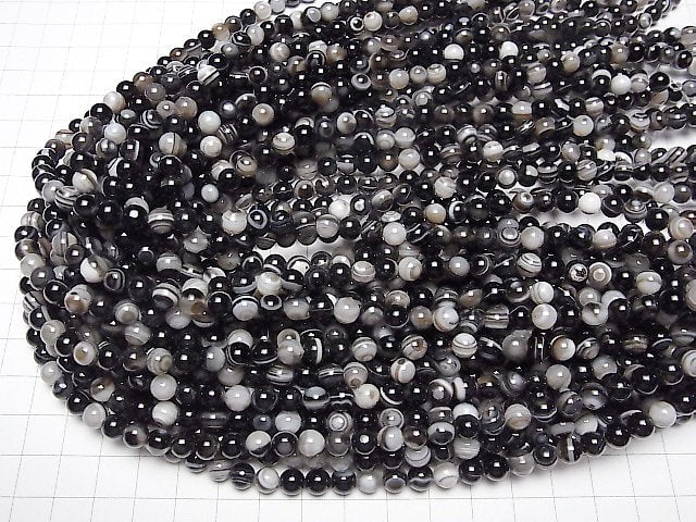[Video]Tibetan Agate (Eye Agate) Round 6mm 1strand beads (aprx.15inch/36cm)