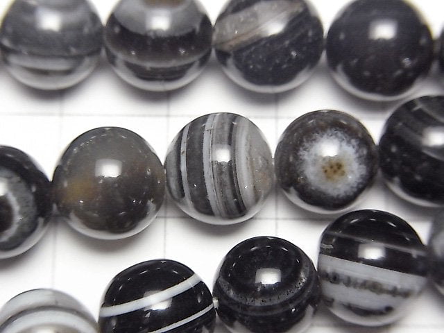 [Video]Tibetan Agate (Eye Agate) Round 10mm 1strand beads (aprx.15inch/36cm)