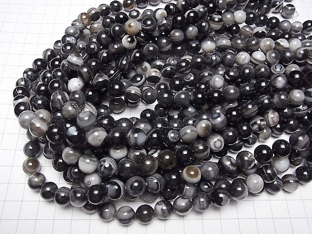 [Video]Tibetan Agate (Eye Agate) Round 10mm 1strand beads (aprx.15inch/36cm)