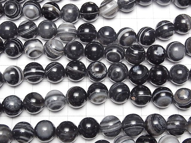 [Video] Tibetan Agate (Eye Agate) Round 12mm half or 1strand beads (aprx.15inch/37cm)