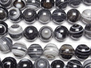 [Video] Tibetan Agate (Eye Agate) Round 16mm half or 1strand beads (aprx.15inch/36cm)