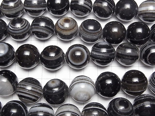 [Video] Tibetan Agate (Eye Agate) Round 18mm half or 1strand beads (aprx.15inch/37cm)