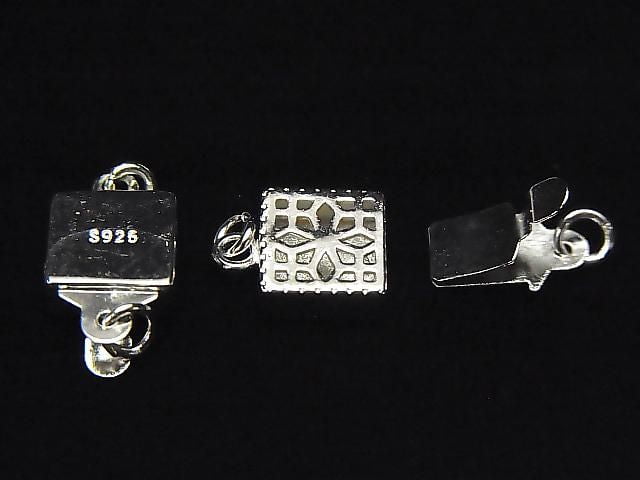 Silver925 Openwork Clasp 14x8x3mm [No coating] [Rhodium Plated] [18KGP] 1pc