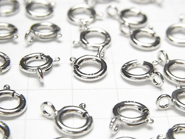 Silver925  Spring Ring [5mm][5.5mm][6mm][7mm][8mm] Rhodium Plated  2pcs