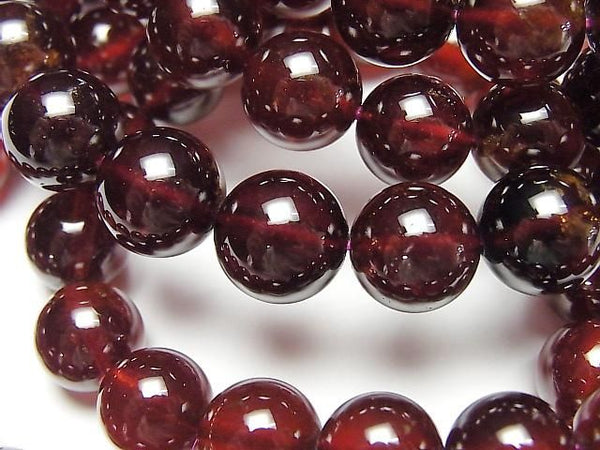 [Video]High Quality Hessonite Garnet AAA+ Round 10mm Bracelet