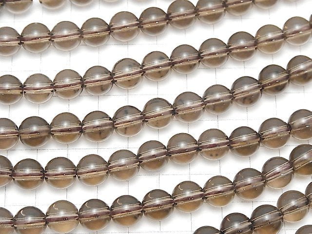 Smoky Quartz AAA Round 10mm [2mm hole] half or 1strand beads (aprx.15inch/36cm)