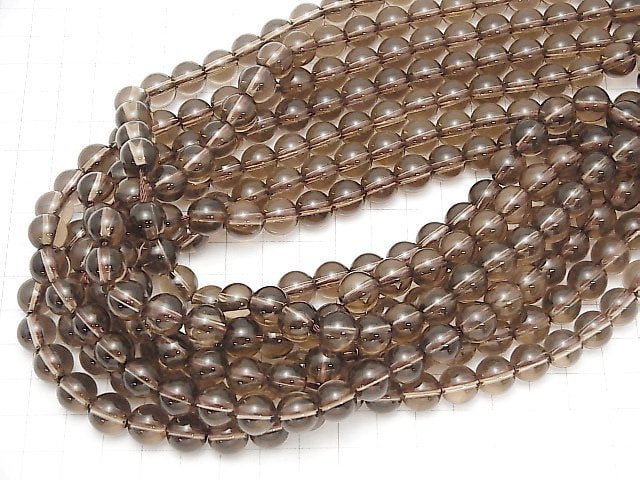 Smoky Quartz AAA Round 10mm [2mm hole] half or 1strand beads (aprx.15inch/36cm)