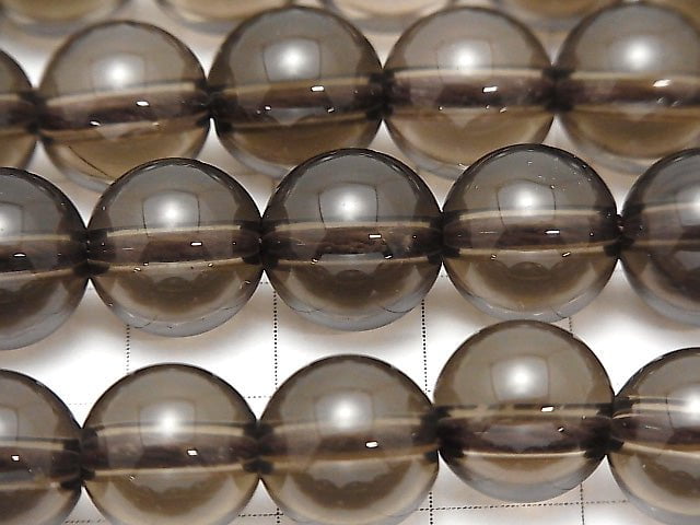 Smoky Quartz AAA Round 12mm [2mm hole] 1/4 or 1strand beads (aprx.15inch/36cm)