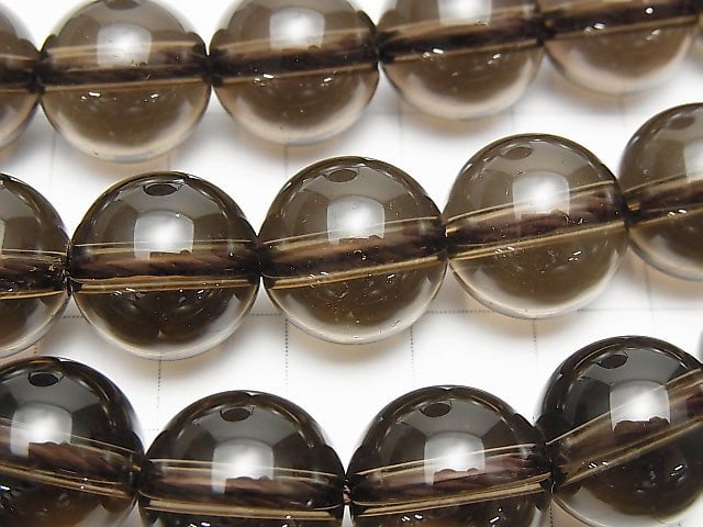 Smoky Quartz AAA Round 14mm [2mm hole] 1/4 or 1strand beads (aprx.15inch/36cm)