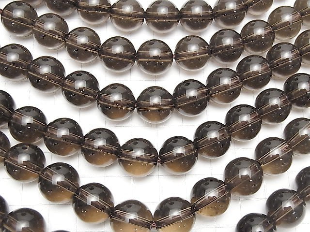 Smoky Quartz AAA Round 14mm [2mm hole] 1/4 or 1strand beads (aprx.15inch/36cm)