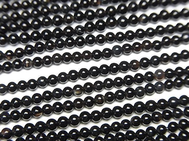[Video] Onyx Round 2mm 1strand beads (approx. 15 inches/36 cm)
