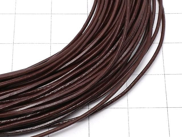 European Leather Cord, Round Wire [1mm][1.5mm][2mm], Dark Red, 1 roll (20m)