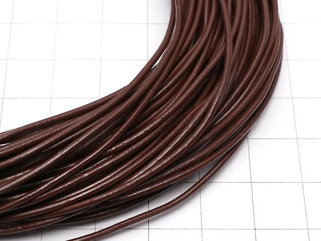 European Leather Cord, Round Wire [1mm][1.5mm][2mm], Dark Red, 1 roll (20m)