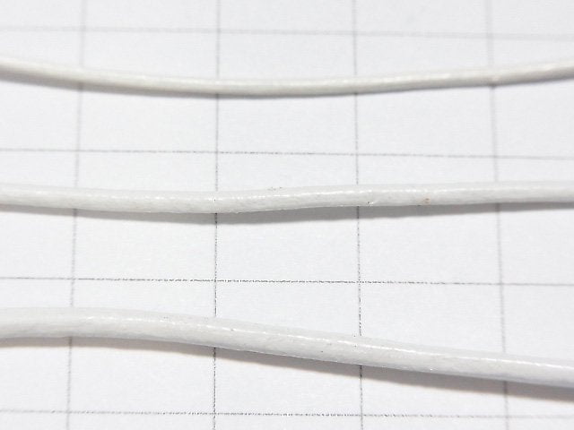 Europe Leather Cord Round wire [1 mm] [1.5 mm] [2 mm] White 1roll (20 m)