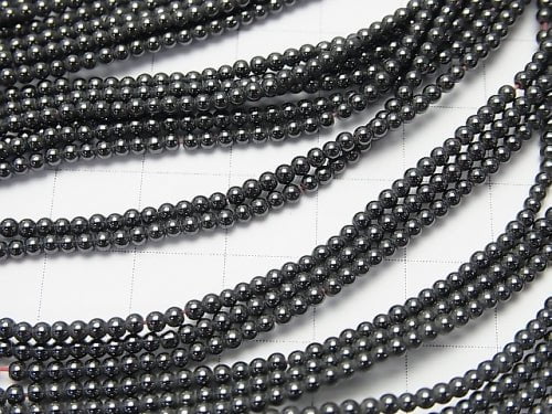 Magnetic! Hematite  Round 2mm 1strand beads (aprx.15inch/38cm)