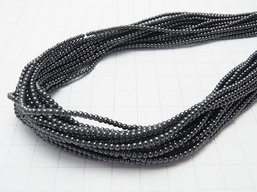 Magnetic!  1strand $3.79! Hematite  Round 2mm 1strand beads (aprx.15inch/38cm)