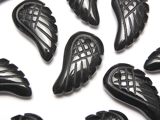 Angel Wing, Onyx Gemstone Beads