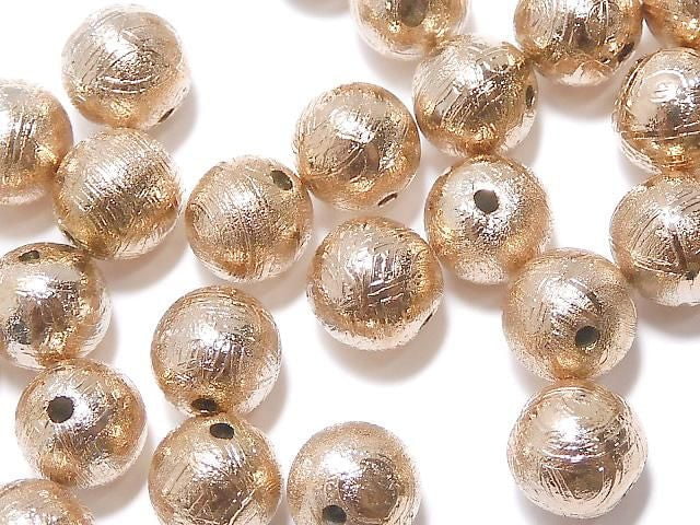 [Video] Meteorite (Muonionalusta) Round 6mm Pink Gold 1pc