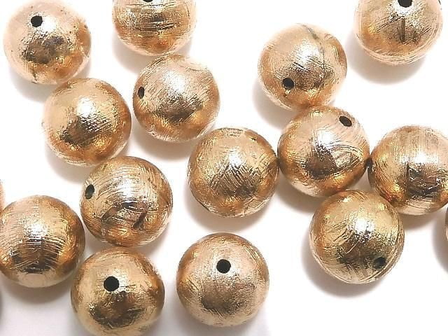 [Video] Meteorite (Muonionalusta) Round 8mm Pink Gold 1pc