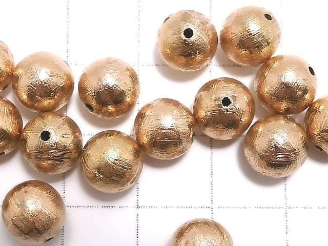 [Video] Meteorite (Muonionalusta) Round 8mm Pink Gold 1pc