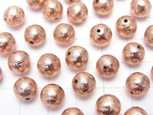 Meteorite (Muonionalusta) Round 8mm Pink Gold 1pc