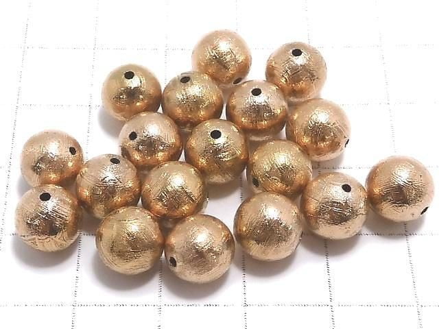 [Video] Meteorite (Muonionalusta) Round 8mm Pink Gold 1pc