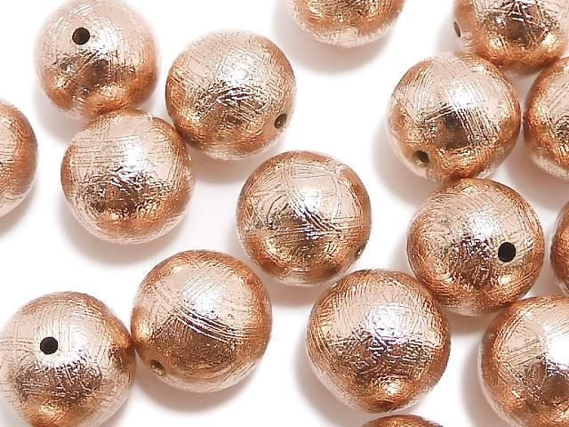 [Video] Meteorite (Muonionalusta) Round 10mm Pink Gold 1pc