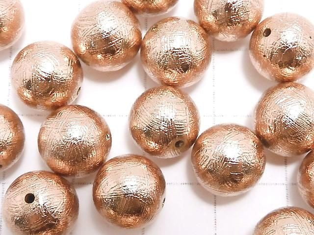 [Video] Meteorite (Muonionalusta) Round 10mm Pink Gold 1pc