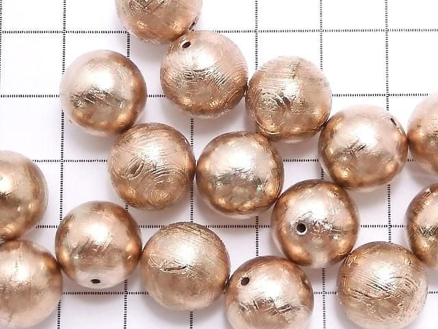 [Video] Meteorite (Muonionalusta) Round 12mm Pink Gold 1pc