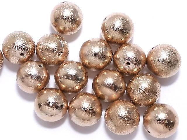 [Video] Meteorite (Muonionalusta) Round 12mm Pink Gold 1pc